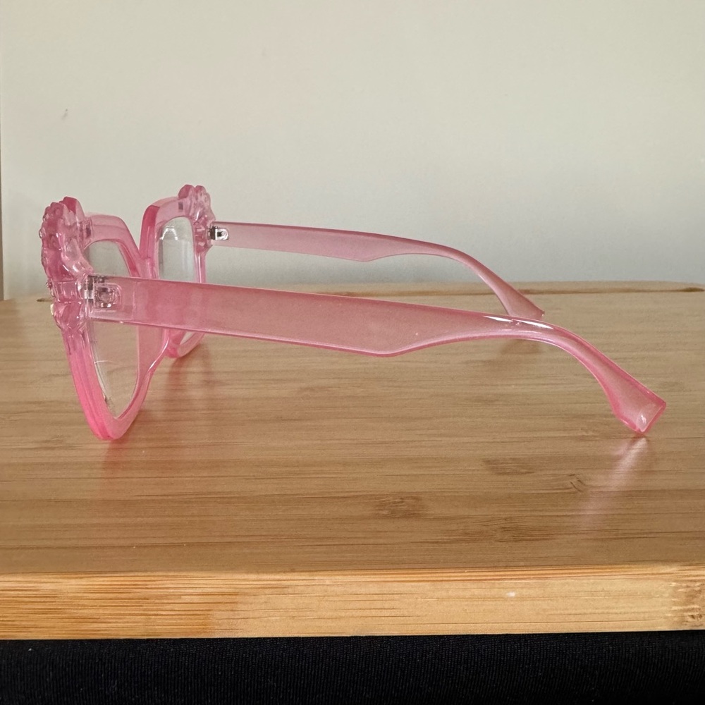 Reading Glasses +1.75 in Pink with Crystals - Picture 5 of 6